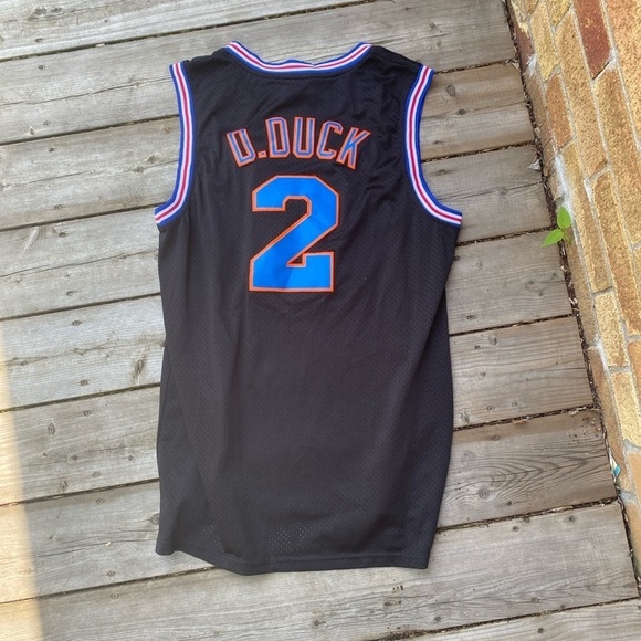 Vintage 90s Champion Space Jam Donald Duck Toon Squad Jersey Large Jordan Movie - Picture 4 of 10